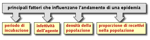 Epidemiologia veterinaria: fattori che influenzano l'andamento di una epidemia (schema)